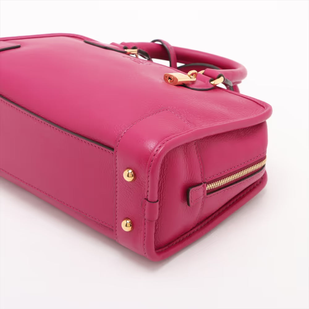 Loewe Amazona 23 Leather Two-Way Handbag Purple