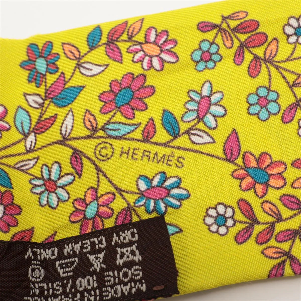 Hermes Twilly Soie L'arbre De Vie Tree of Life Silk Yellow