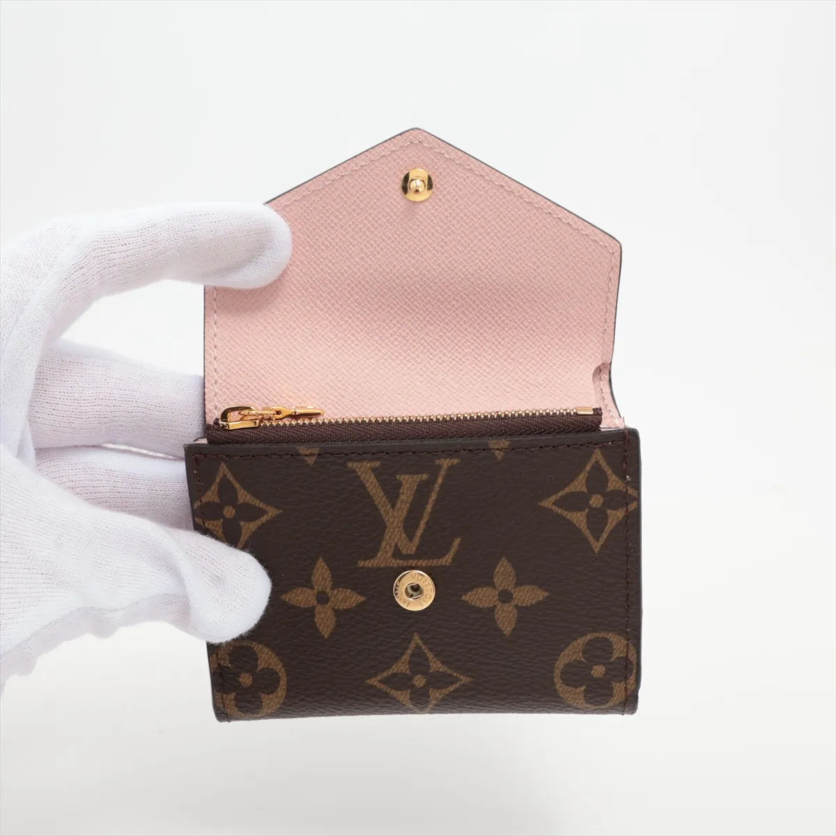 Louis Vuitton Monogram Portefeuille Zoé Compact Wallet Rose Ballerine