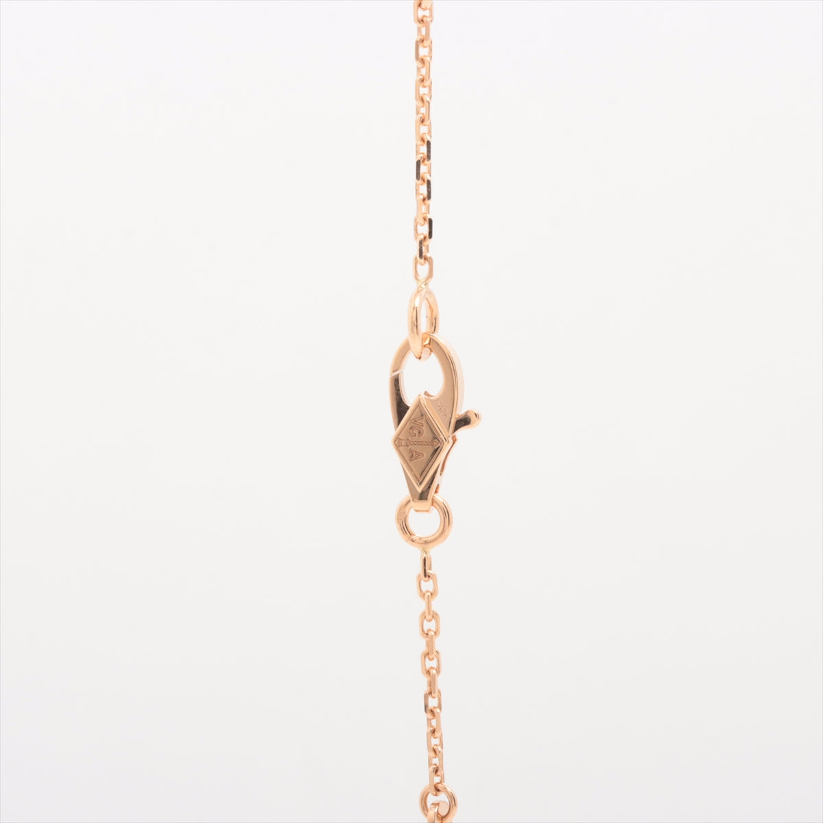 Van Cleef & Arpels Sweet Alhambra Carnelian Necklace Rose Gold