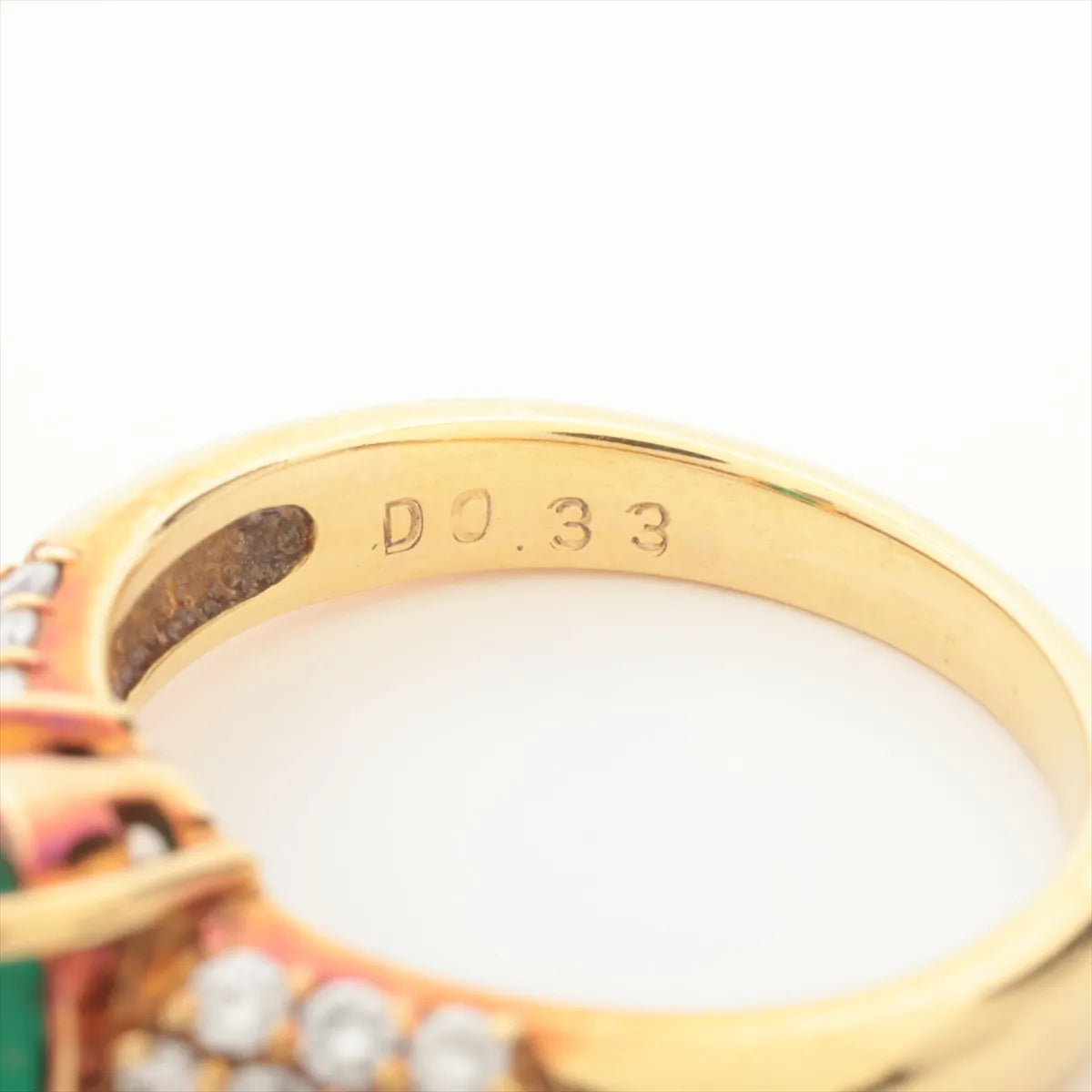 Emerald Diamond Ring Yellow Gold