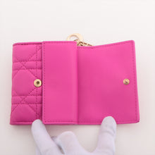 Load image into Gallery viewer, Dior Lady Dior Lotus Wallet Lambskin Wallet Pink