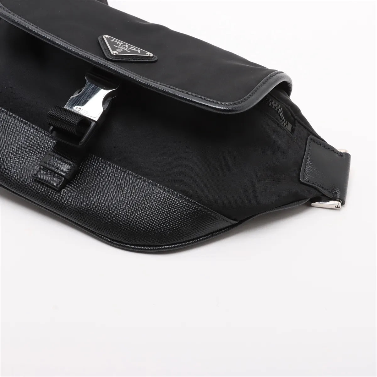 Prada Tessuto Nylon x Leather Bumbag Black