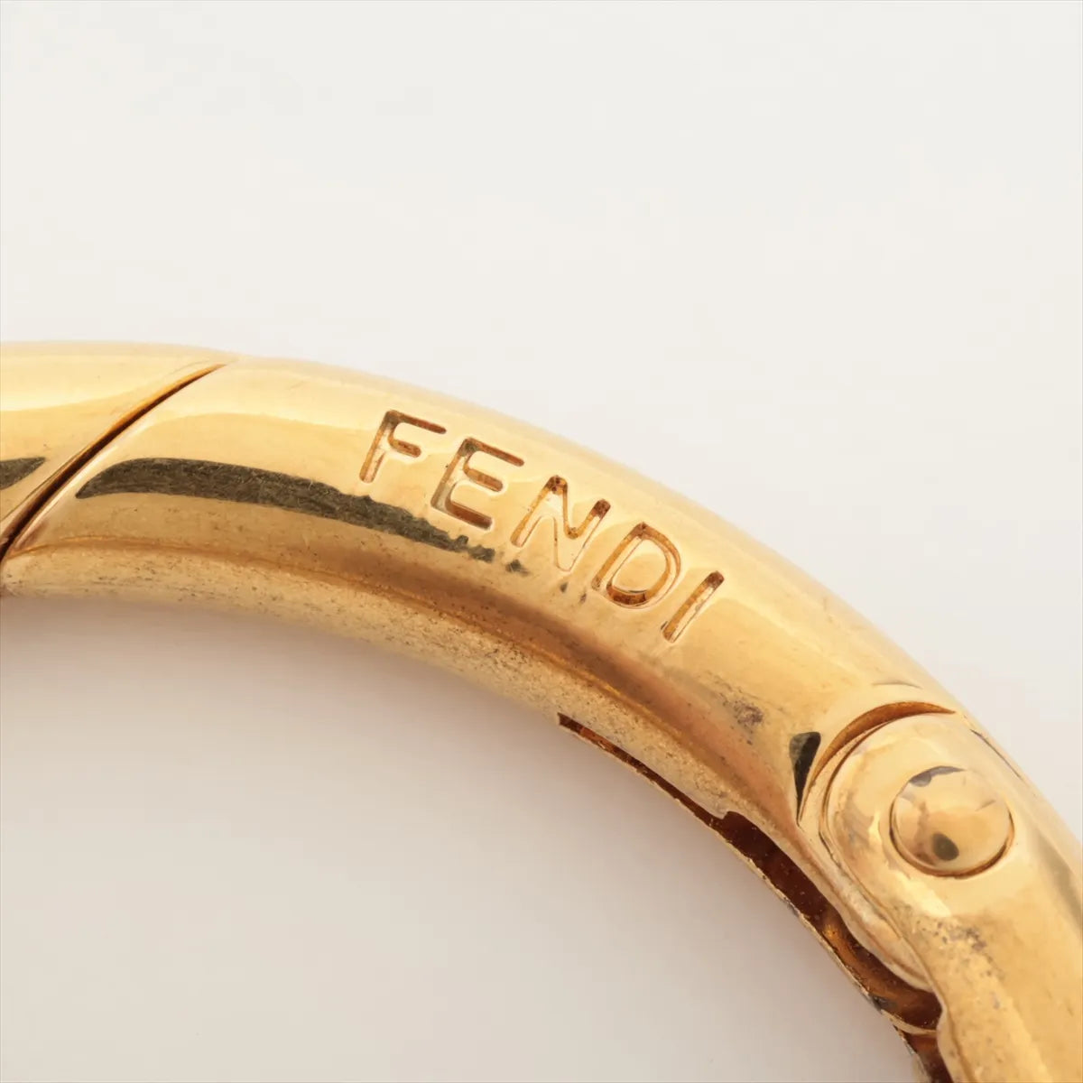 Fendi Pom Pom Fur Bag Charm Brown x Pink