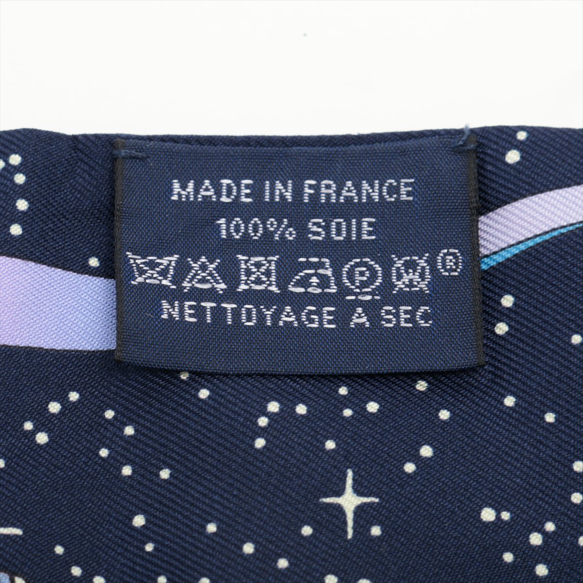 Hermès Twilly Space Derby Silk Navy Blue