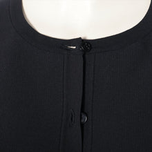 Load image into Gallery viewer, Louis Vuitton Metallic Silver Sleeve Cardigan Black