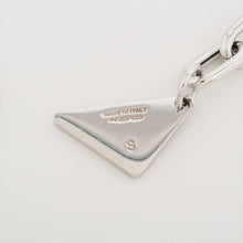 Load image into Gallery viewer, Prada Triangle Logo Plate Bracelet Silver