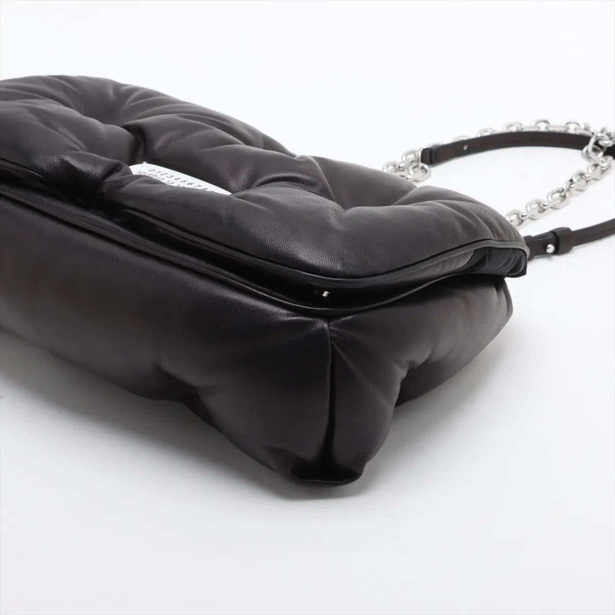 Maison Margiela Glam Slam Leather Chain Shoulder Bag Black
