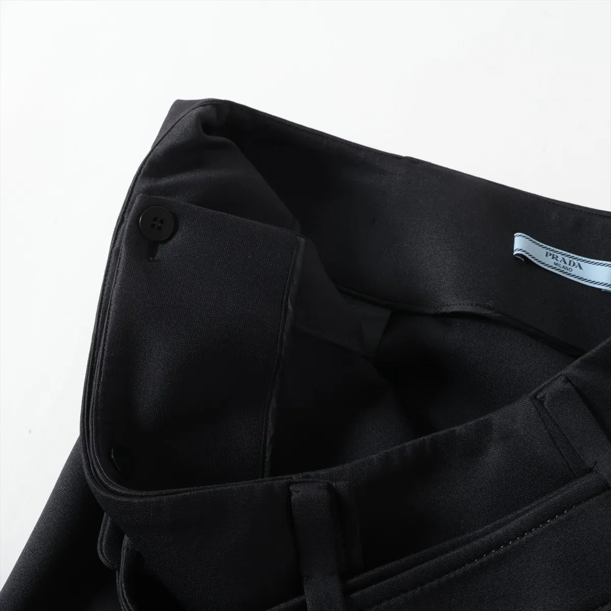 Prada Polyester Belt Skirt Black