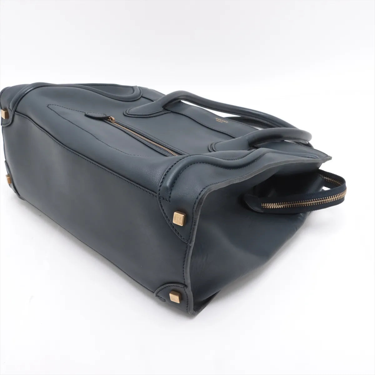 Celine Luggage Phantom Leather Handbag Navy Blue