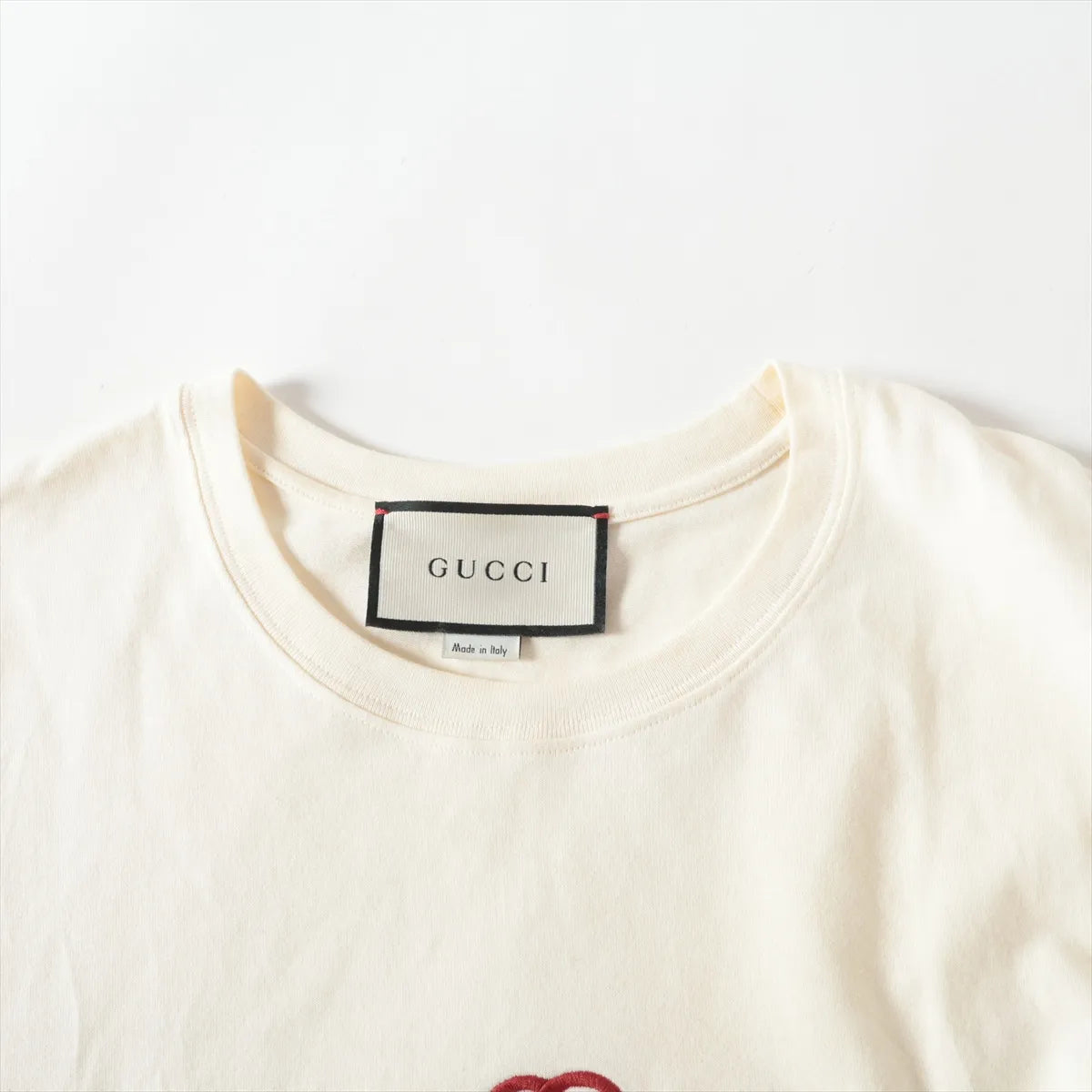 Gucci Interlocking Tennis Cotton T-Shirt Beige