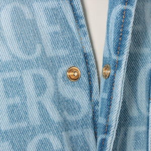 Versace Cotton Denim Shirt Blue