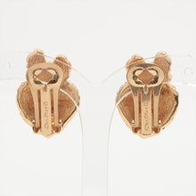 Load image into Gallery viewer, Dior Ribbon Heart Rhinestone Black Enamel Clip-on Earrings
