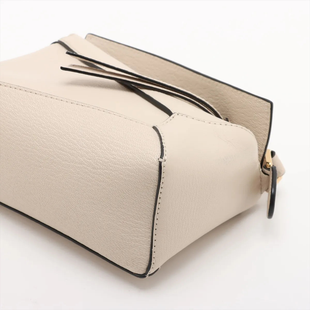 Loewe Mini Puzzle Bag Leather Shoulder Bag Beige