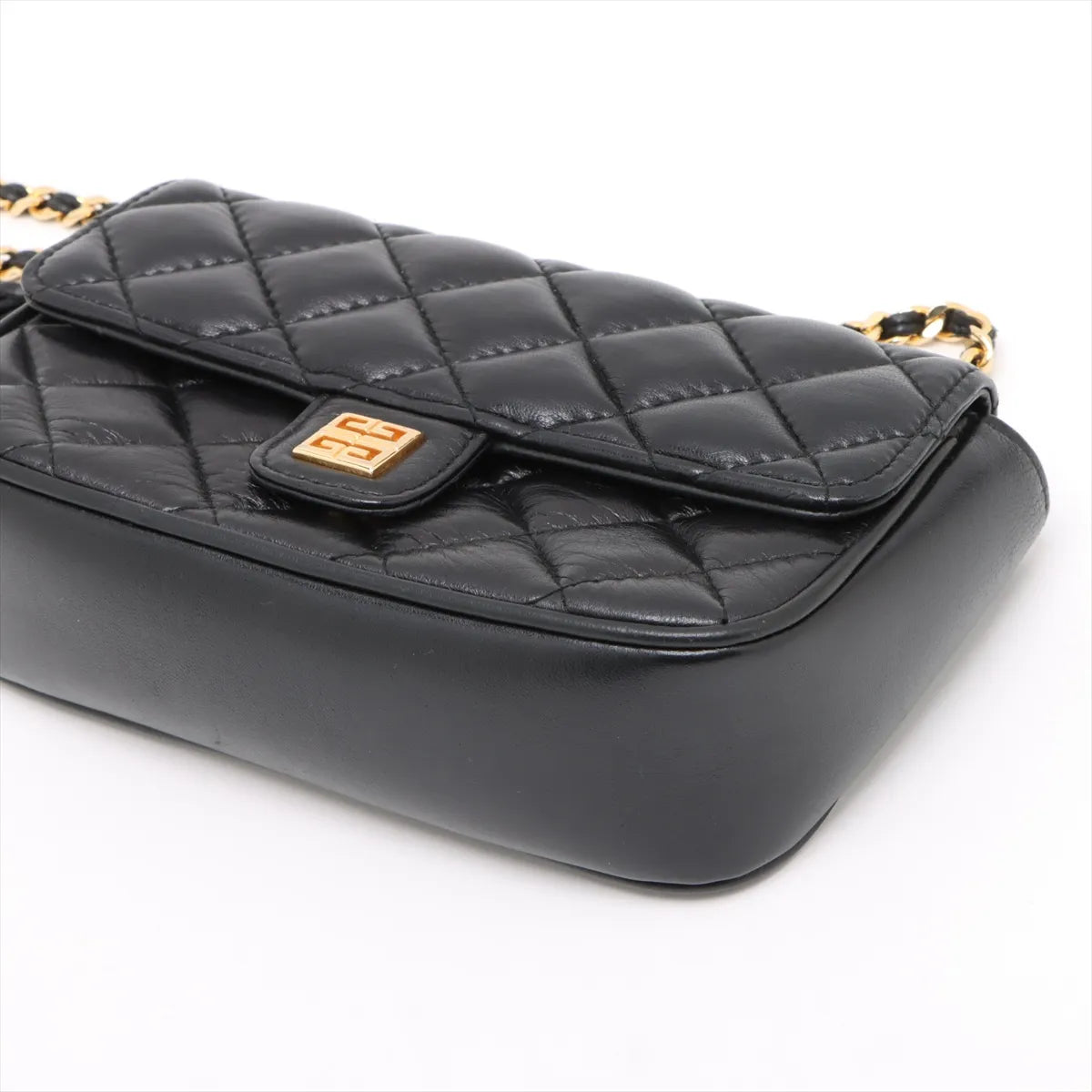 Givenchy Leather Chain Shoulder Bag Black