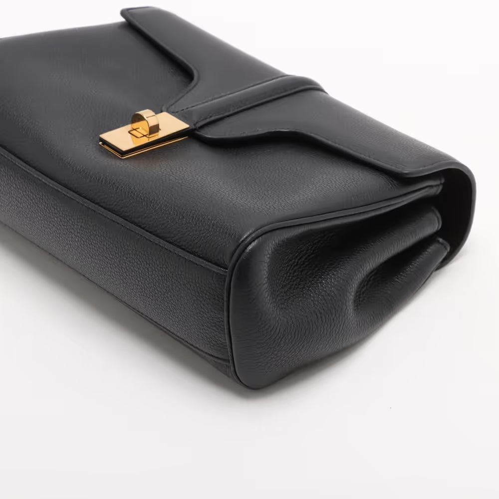Celine 16 Small Leather Shoulder Bag Black