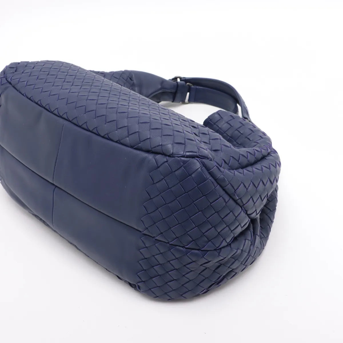 Bottega Veneta Intrecciato Campana Leather Handbag Purple