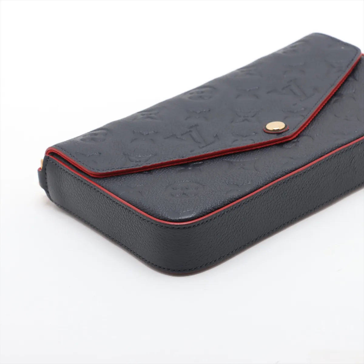 Louis Vuitton Monogram Empreinte Pochette Félicie Marine Rouge