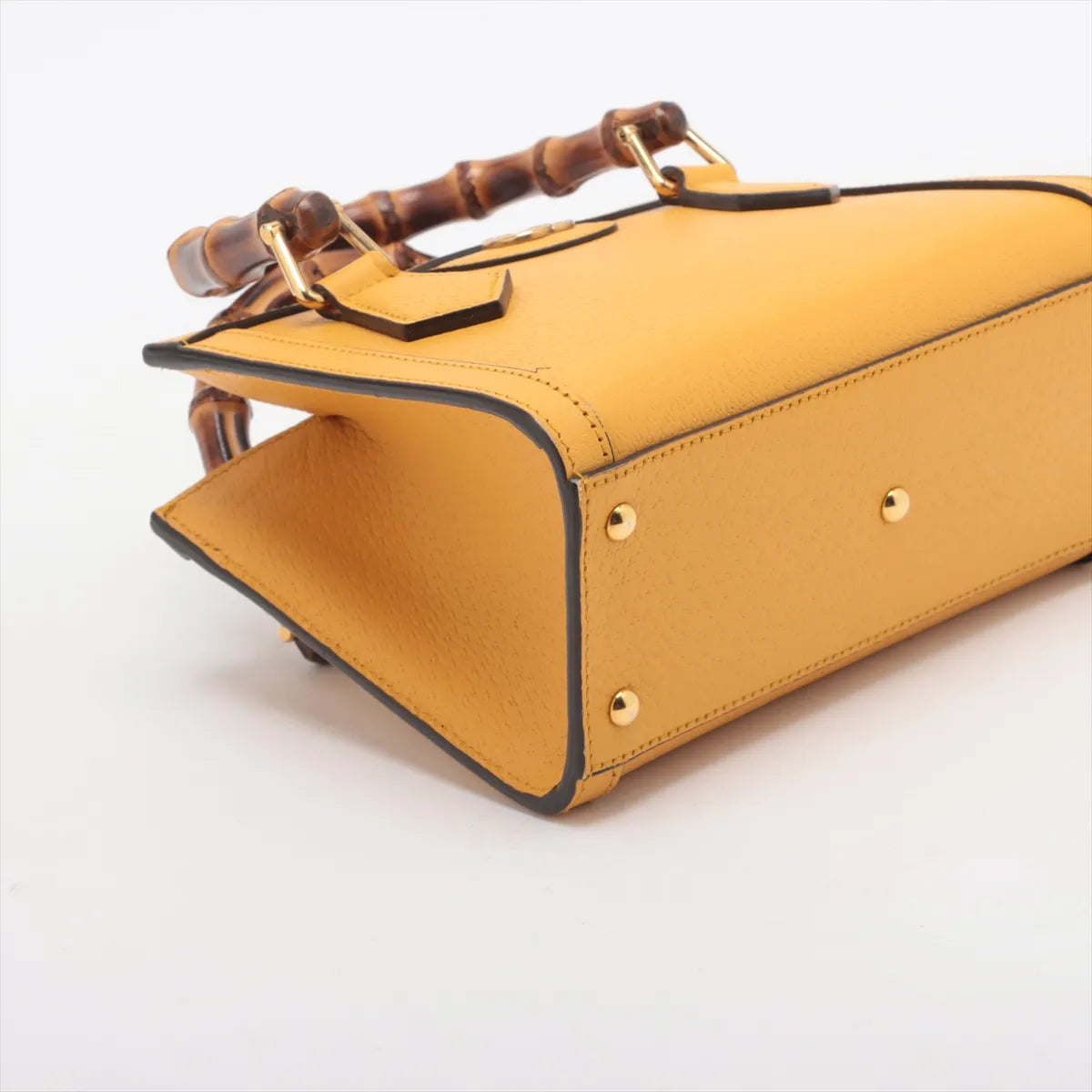 Gucci GG Logo Bamboo Diana Leather Small Tote Bag Yellow * PREORDER *