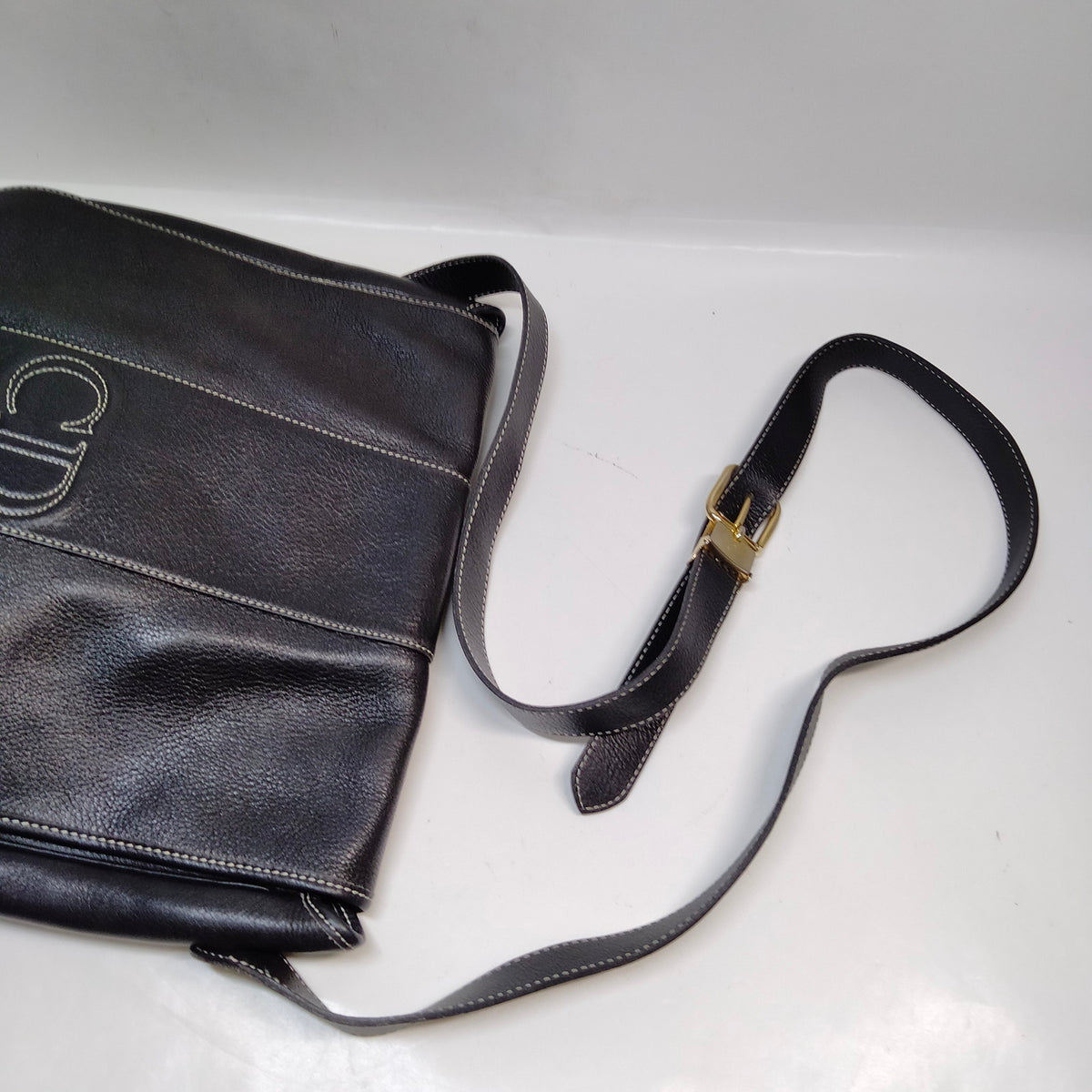 Christian Dior Black Leather CD Shoulder Bag — detail 3