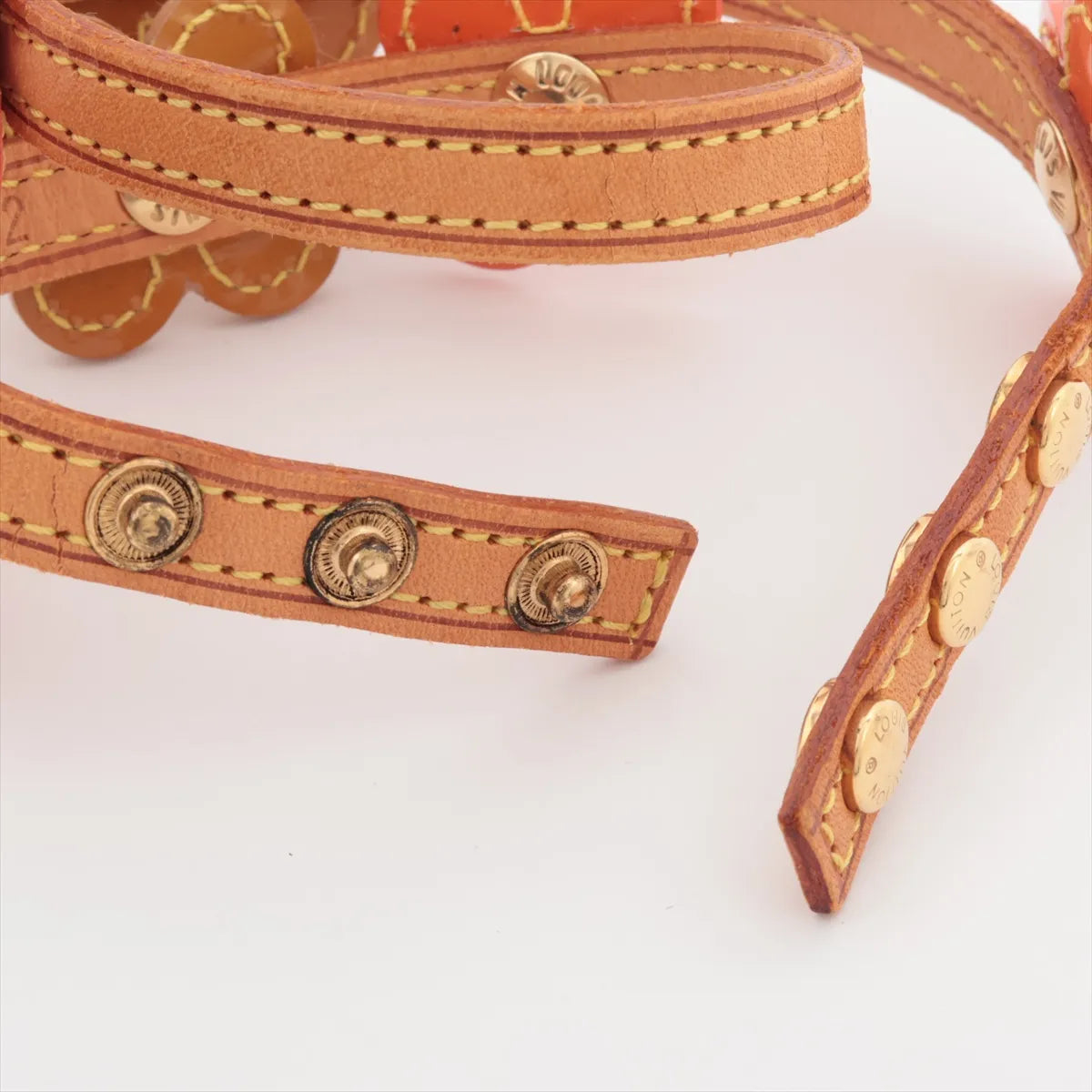 Louis Vuitton Lexington Vernis Leather Flower Double Wrap Bracelet