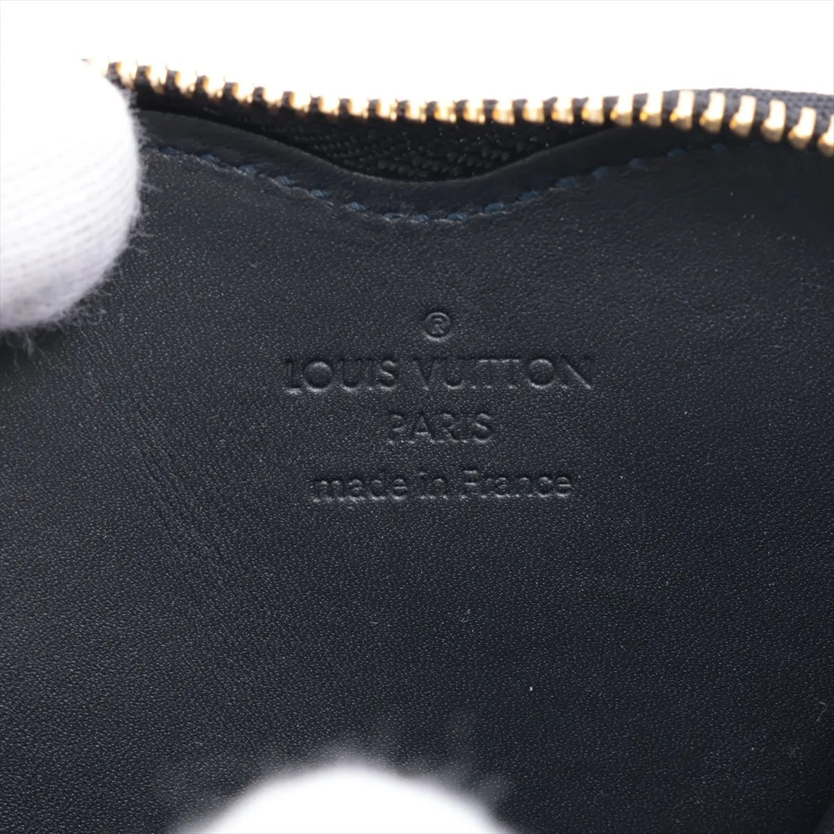 Louis Vuitton Vernis Leopard Heart Coin Purse Black