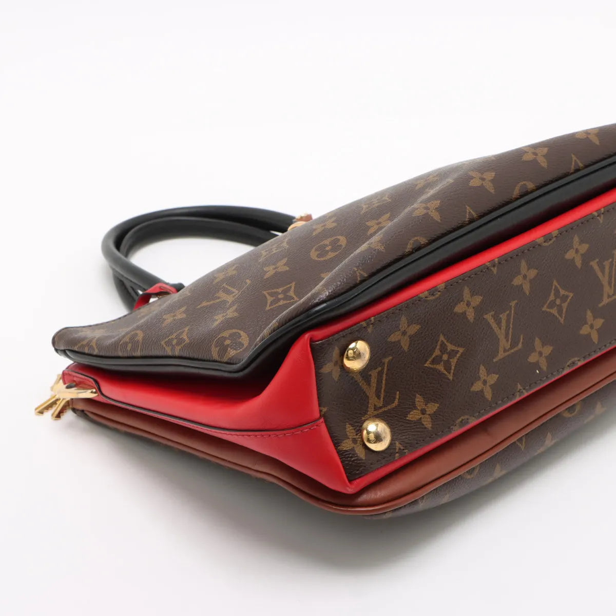 Louis Vuitton Monogram Millefeuille Shoulder Bag Cerise x Brown