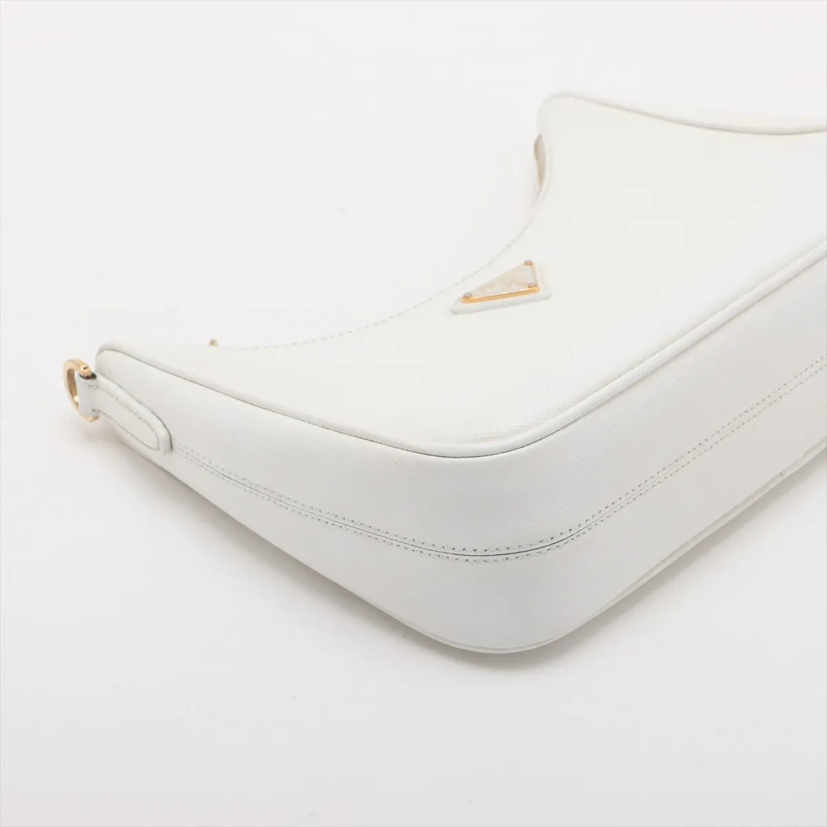 Prada Saffiano Leather Shoulder Bag White