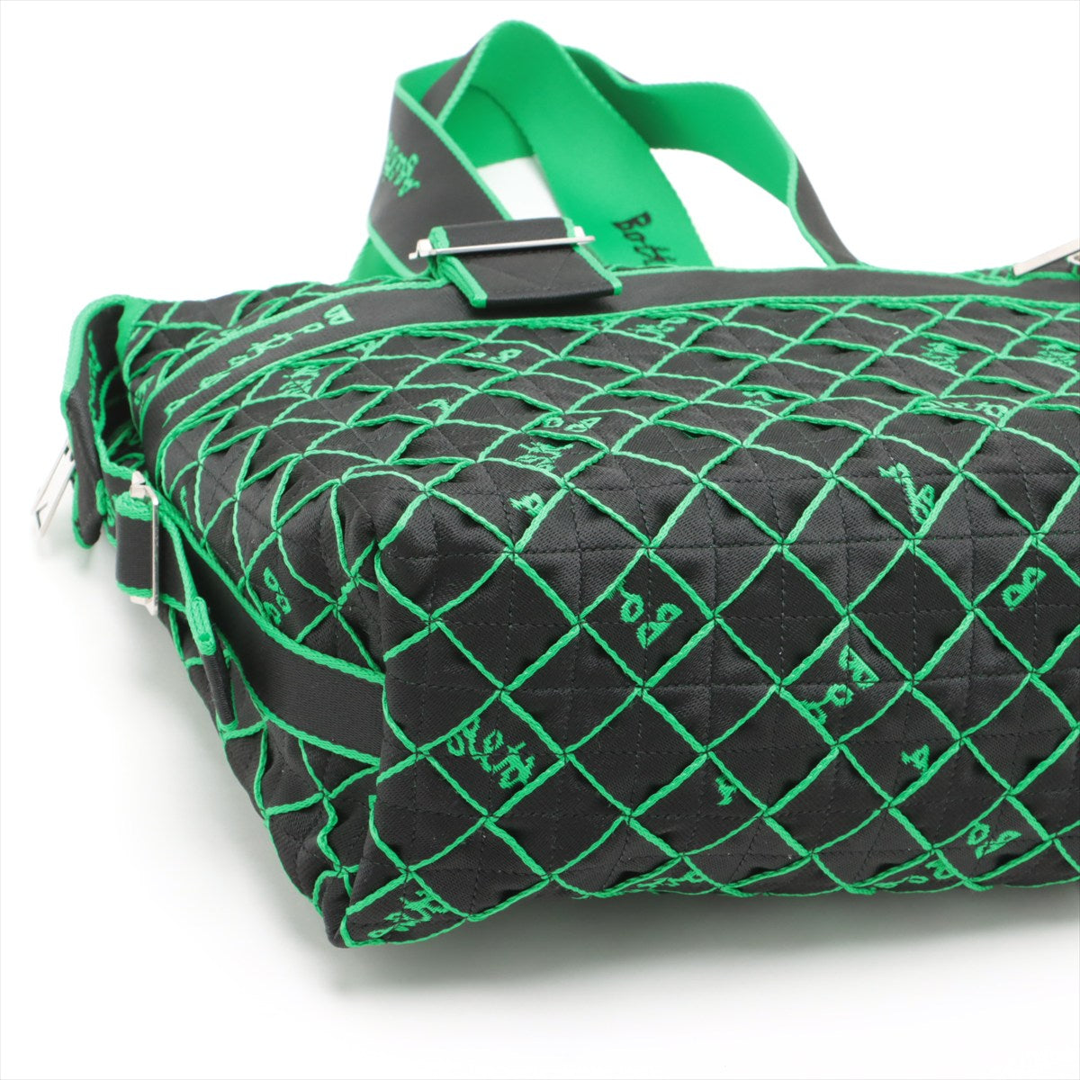 Bottega Veneta Webbing Polyester Two-Way Tote Bag Green x Black * PREORDER *