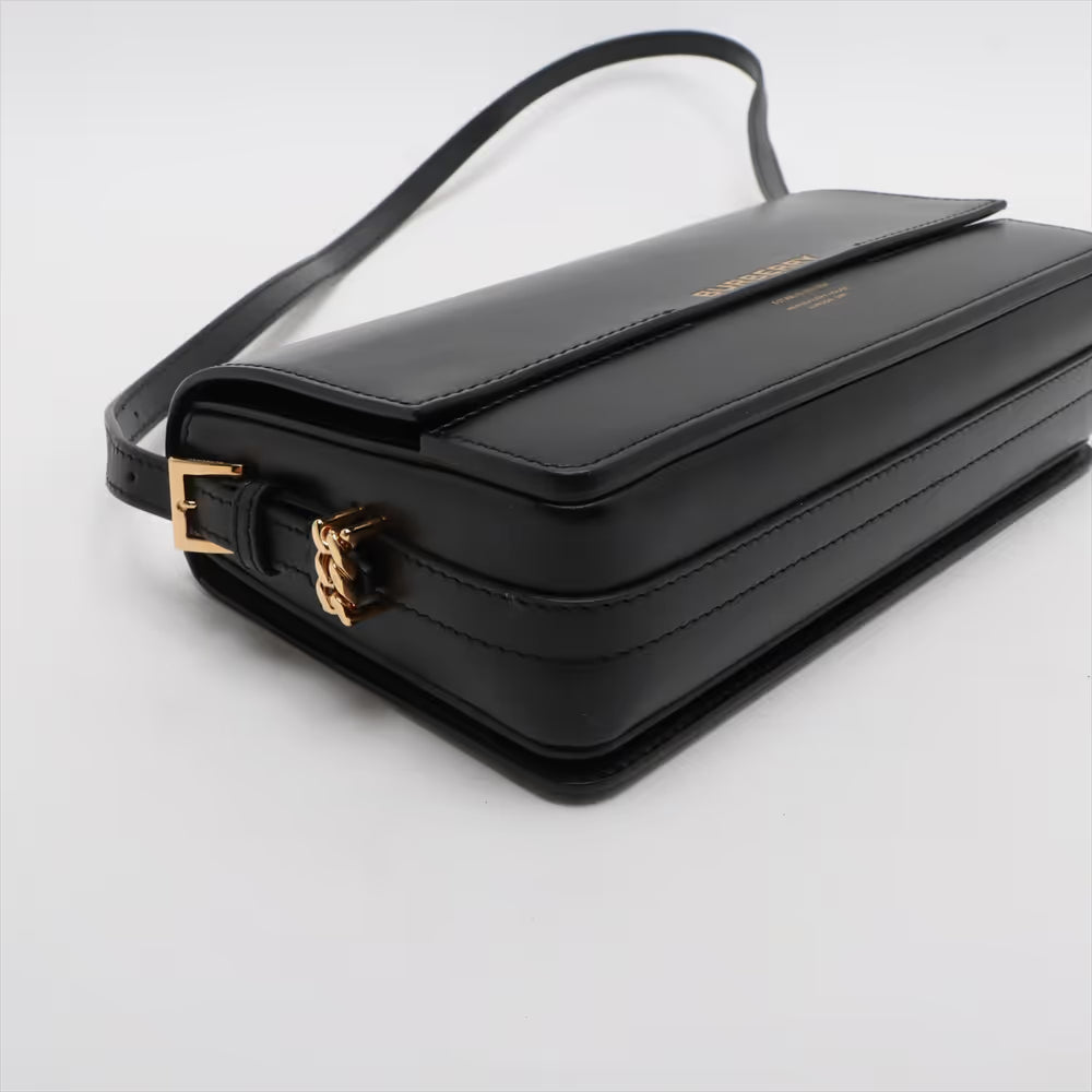 Burberry Grace Leather Shoulder Bag Black