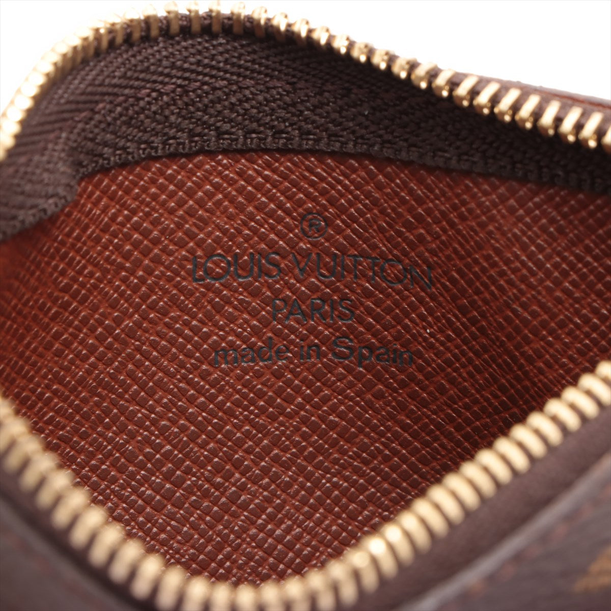 Louis Vuitton Monogram Pochette Cles Brown Coin Case