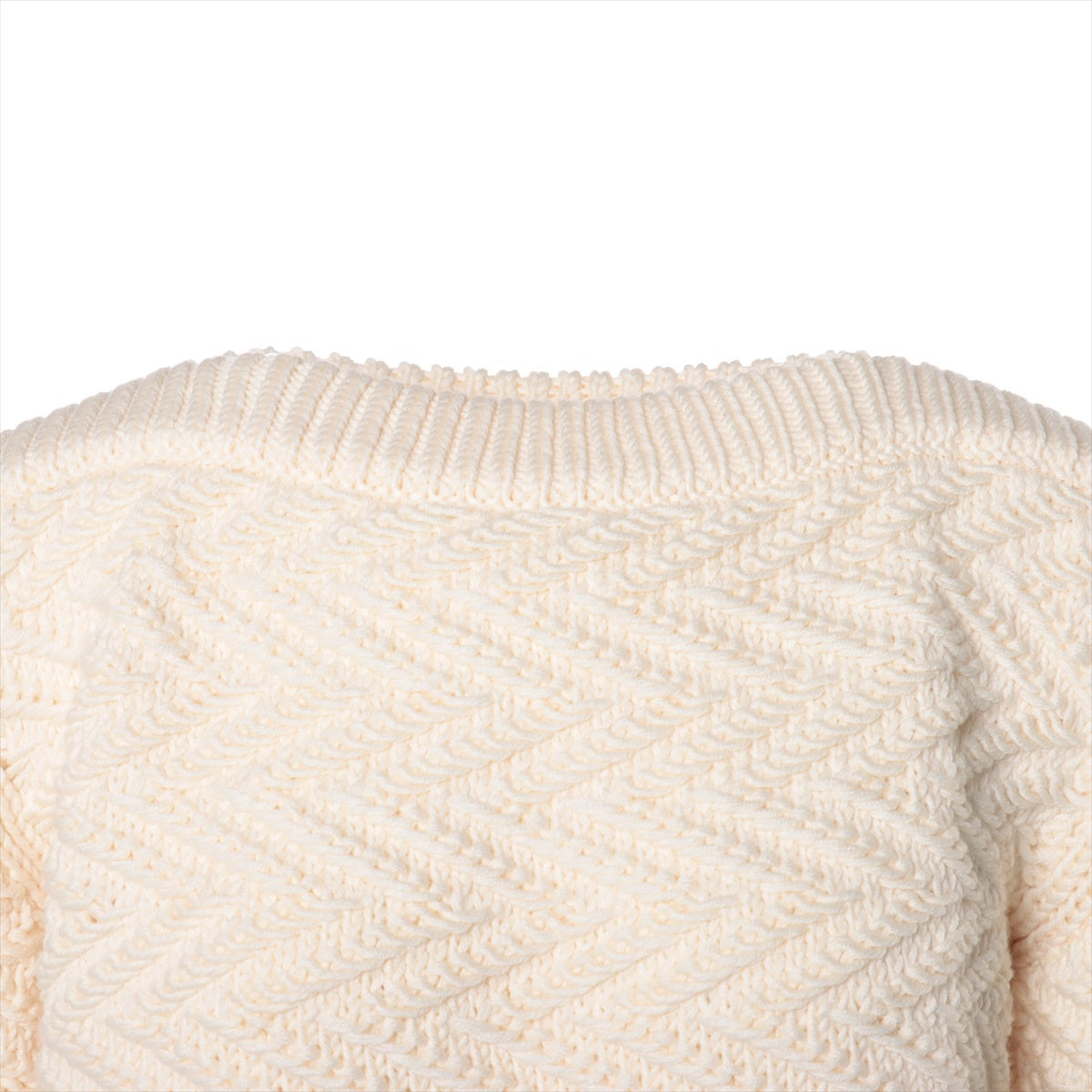 Hermès Wool Knit Sweatshirt Ivory