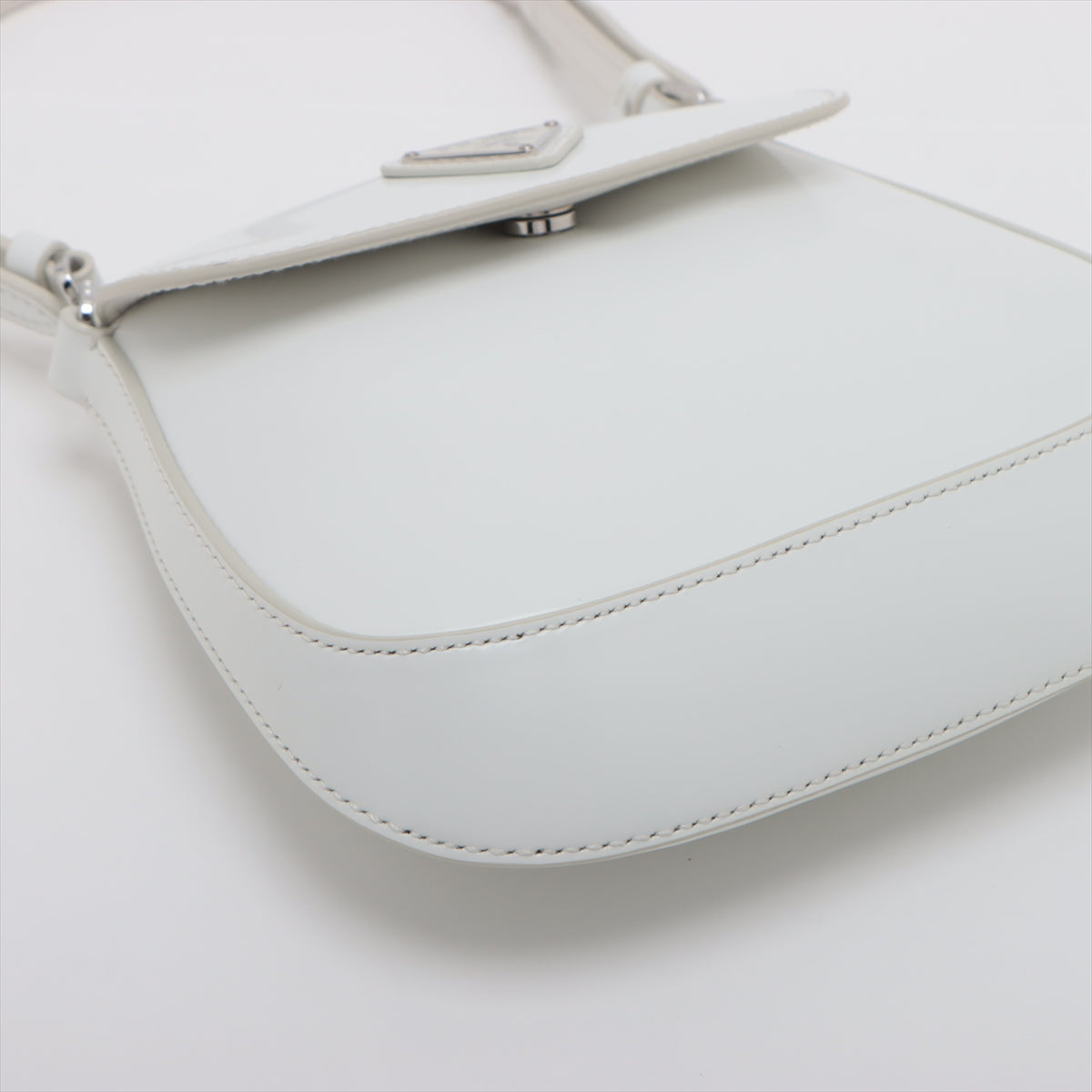 Prada Cleo Brushed Leather Shoulder Bag White * PREORDER *