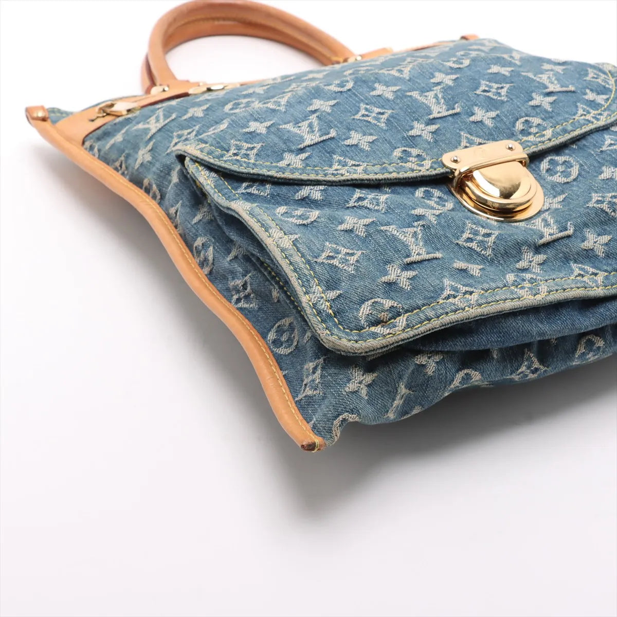 Louis Vuitton Monogram Denim Flat Shopper Blue