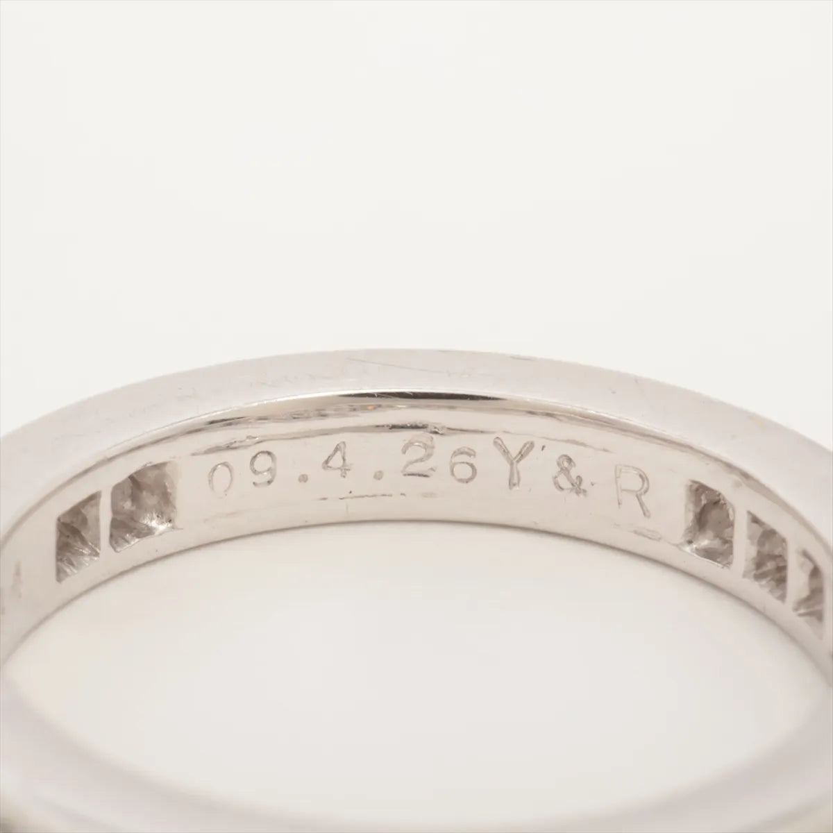 Harry Winston Channel Set Full Eternity Diamond Ring Platinum