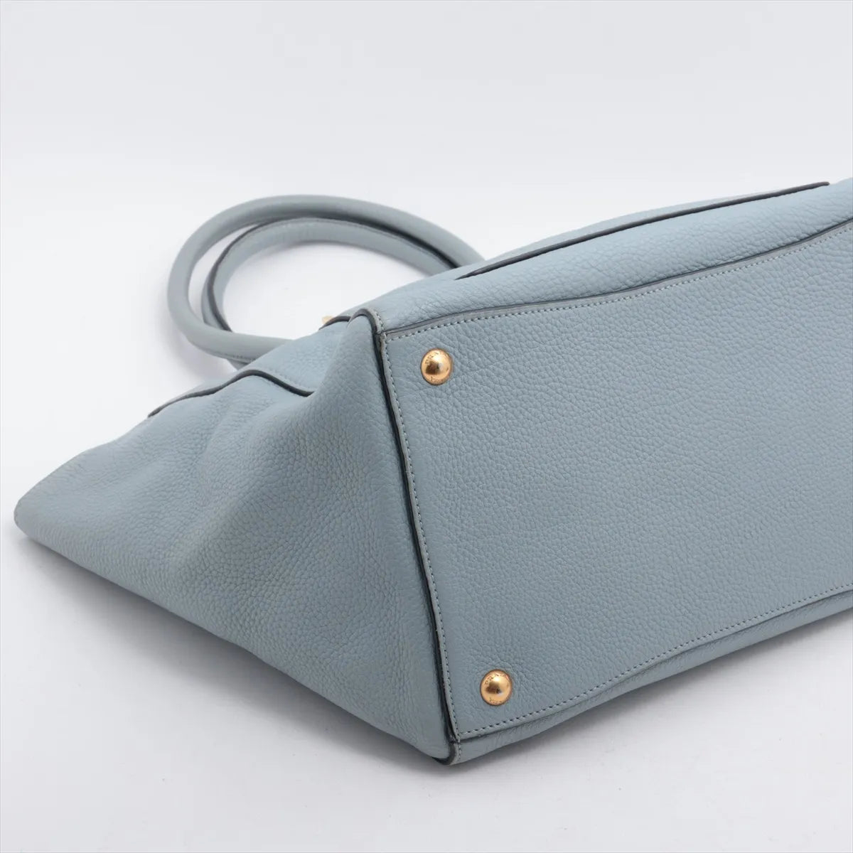 Prada Leather Tote Bag Blue