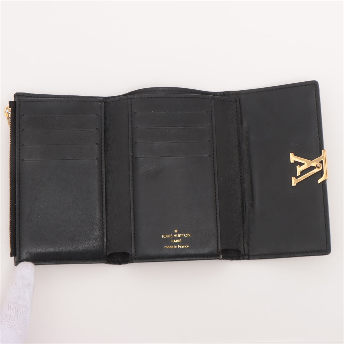 Louis Vuitton Taurillon Sunny Capucines Compact Wallet Noir