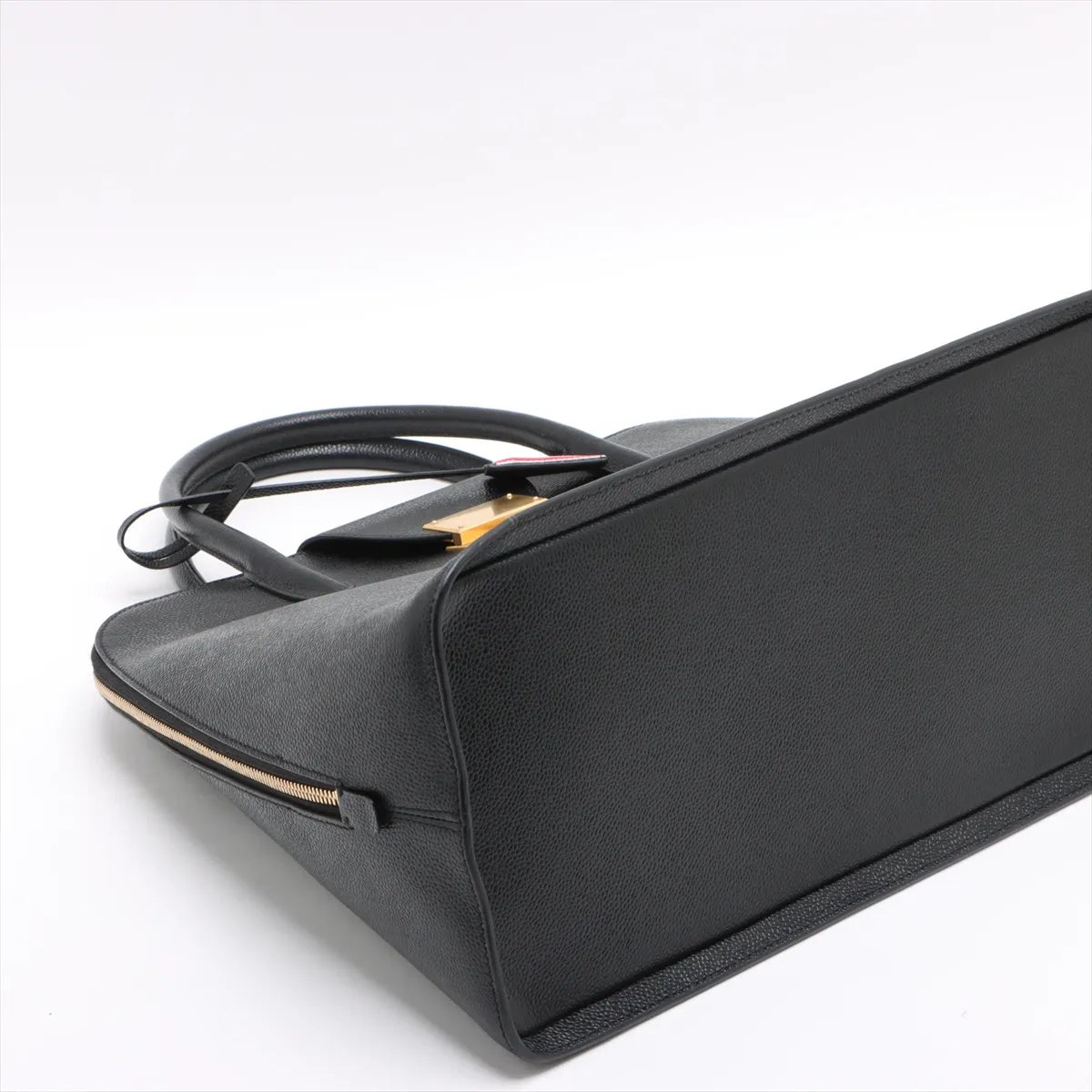 Thom Browne Leather Tote Bag Brown