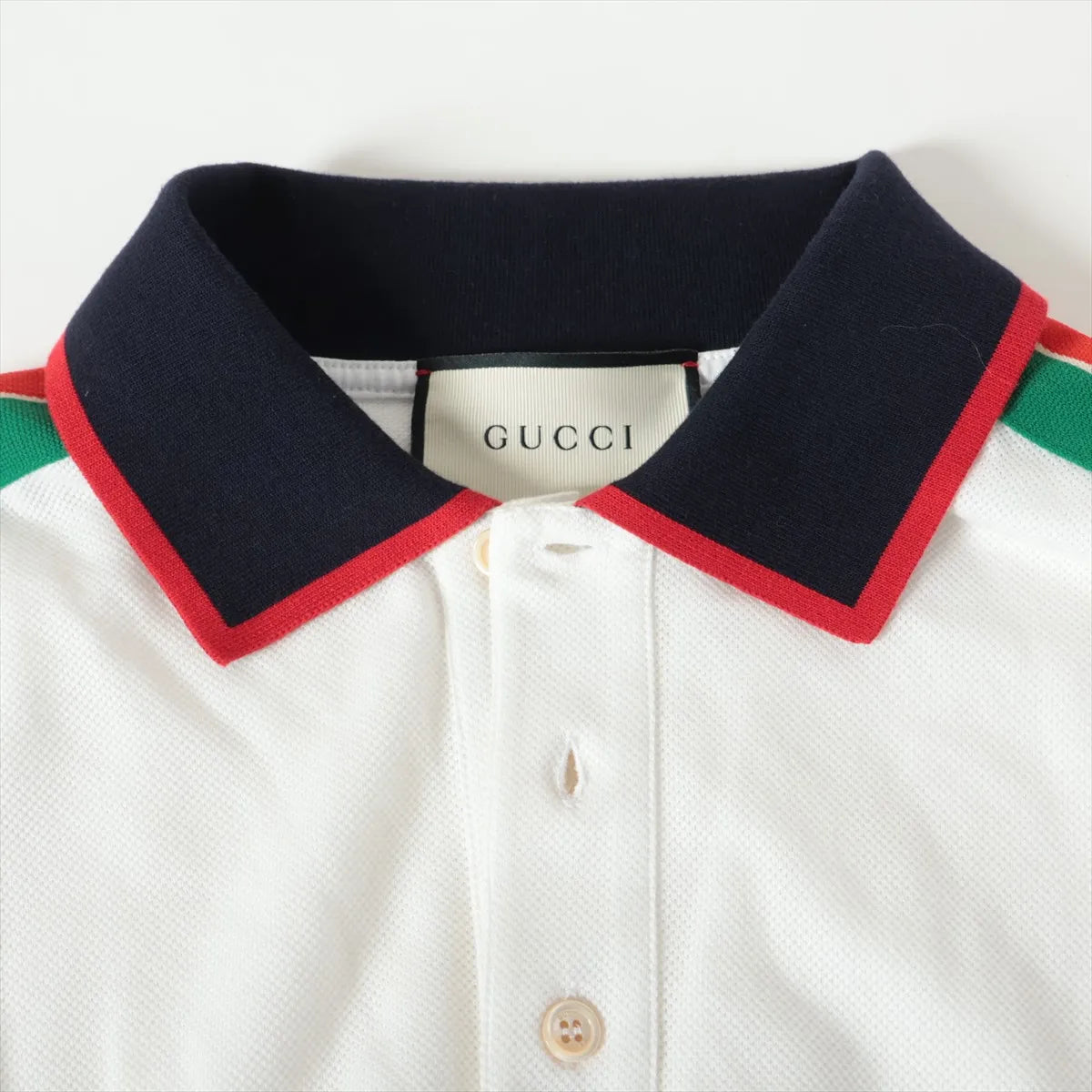 Gucci Web Stripe Cotton Long Sleeve Shirt White