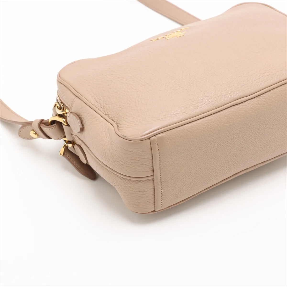 Prada Leather Camera Bag Beige