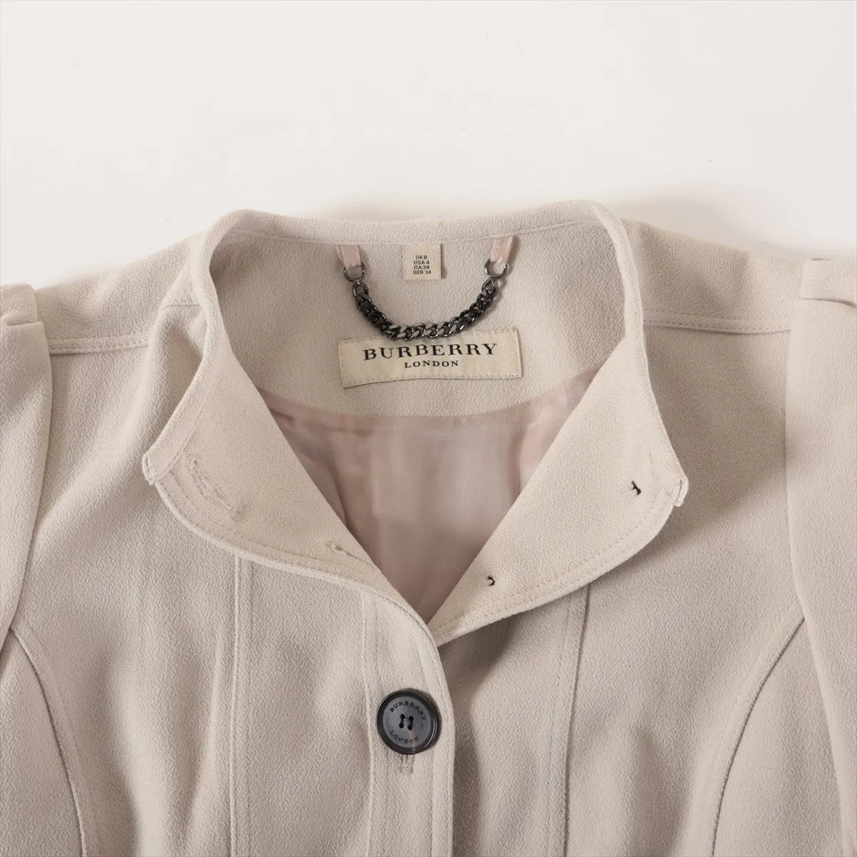 Burberry London Polyester Blazer Jacket Greige