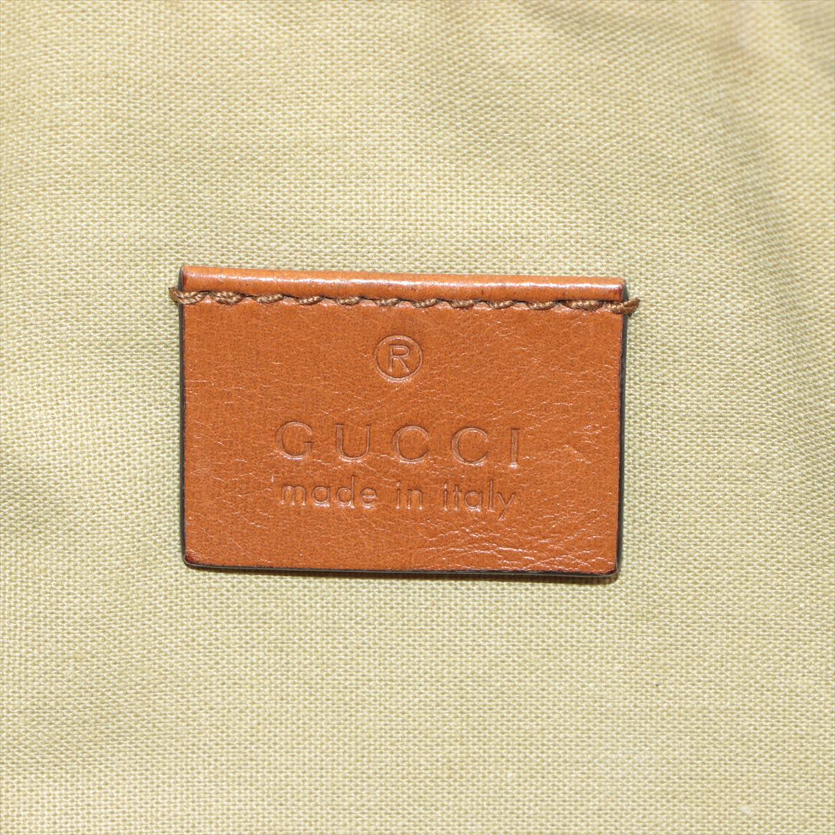 Gucci Interlocking G Web Canvas  Pouch Beige