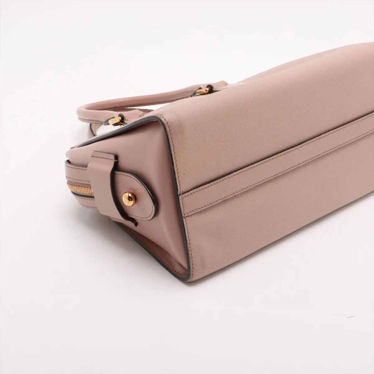 Prada Saffiano Leather Two-Way Handbag Pink