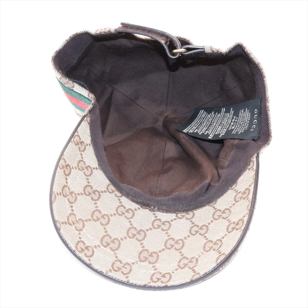 Gucci GG Logo Web Canvas Hat Beige