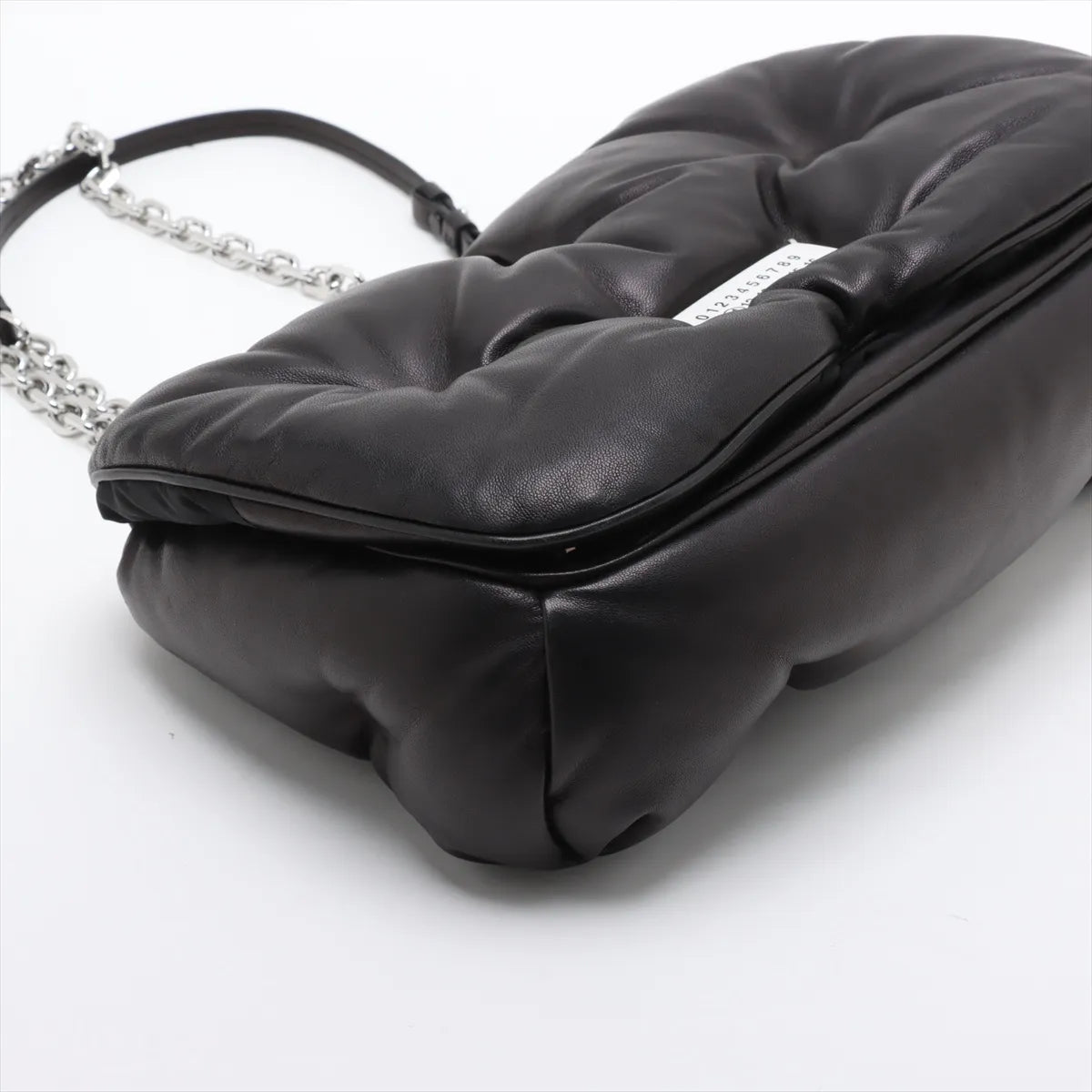 Maison Margiela Glam Slam Leather Chain Shoulder Bag Black