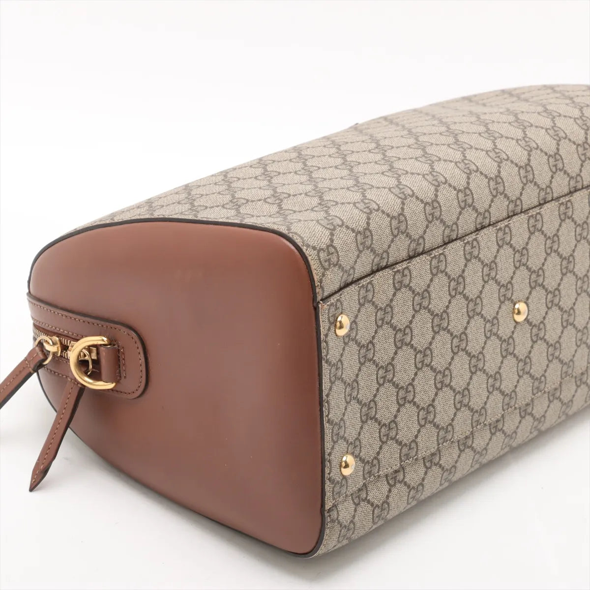 Gucci GG Supreme Two-Way Shoulder Bag Beige×Brown