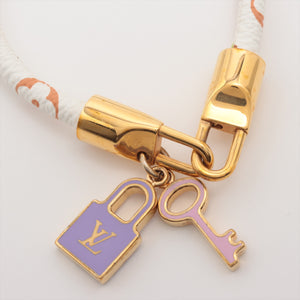 Louis Vuitton  Monogram Lock it Bracelet Multicolor White