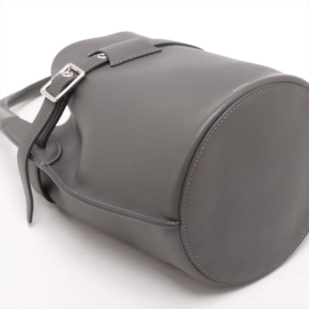 Celine Big Bag Bucket Leather Two-Way Handbag Gray