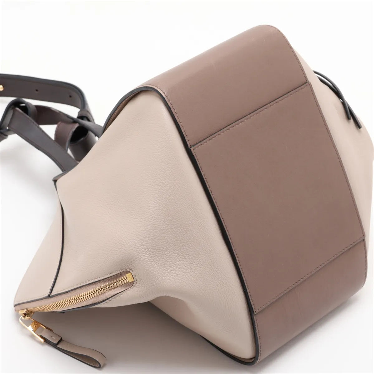 Loewe Hammock Small Leather Two-Way Handbag Beige x Brown