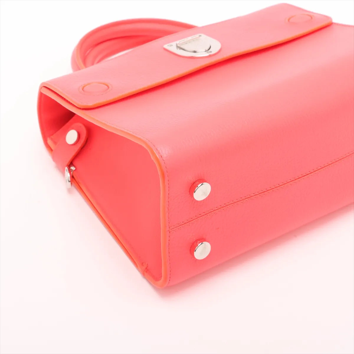 Christian Dior Diorever Leather Two-Way Handbag Pink